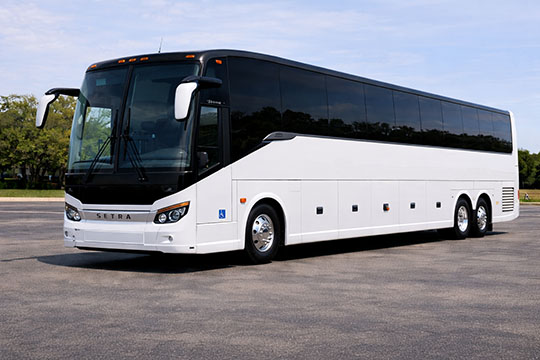 56-passenger charter bus rental Fairfield TX